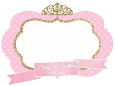 Pink And Gold Crown Clipart.