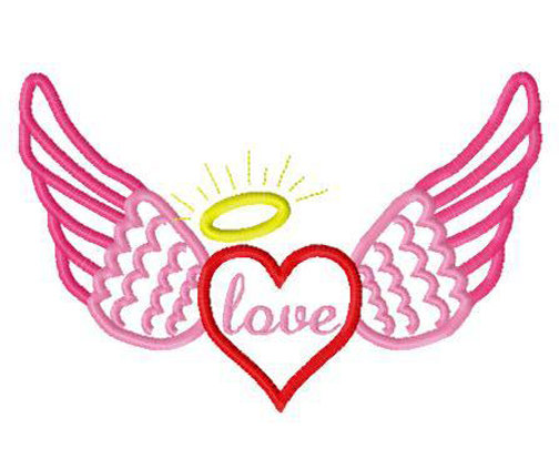 Pink Angel Wings Design.