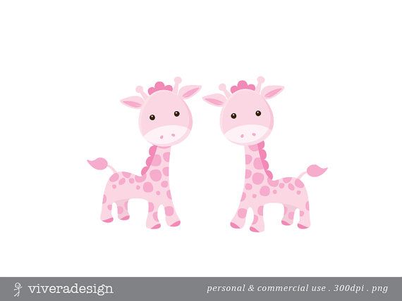 Pink Giraffe Cliparts.