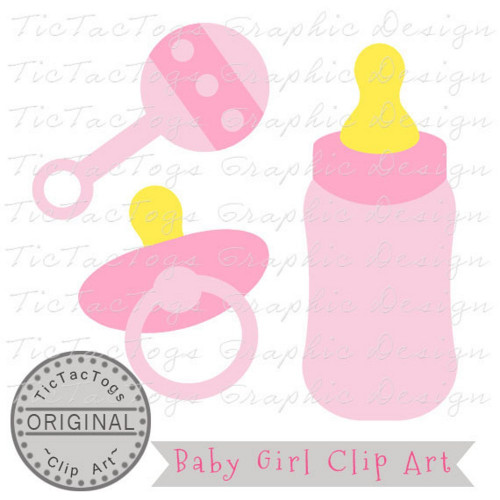 Baby Shower Clipart, Baby Clipart, Baby Girl Clip Art, Personal and CU.