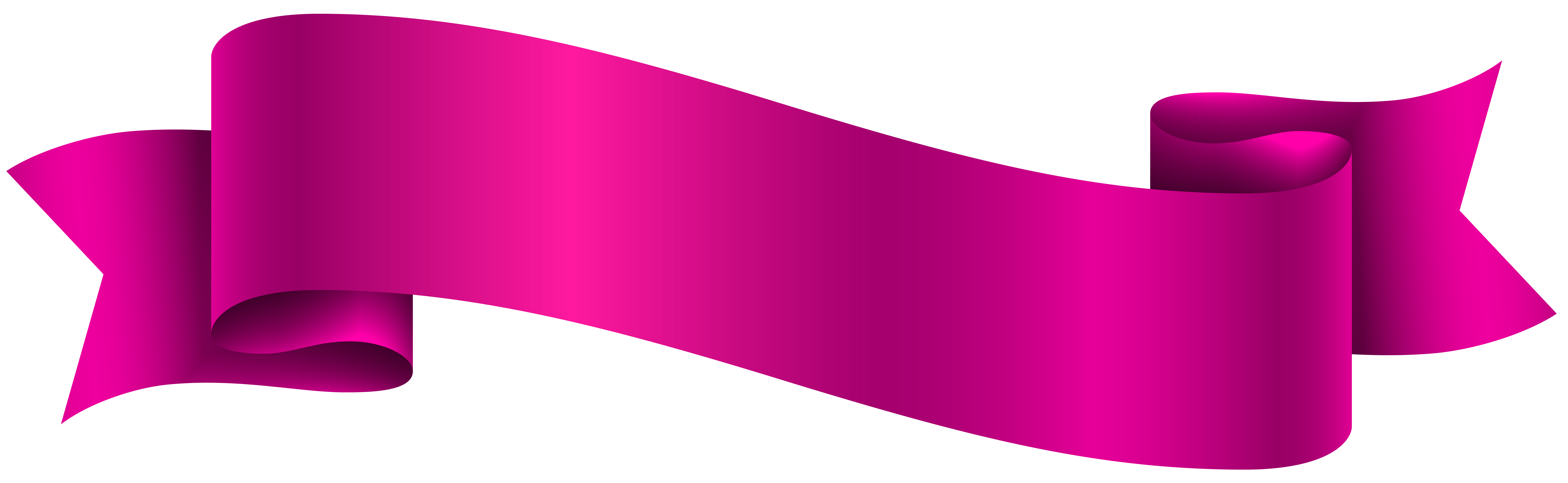Pink Banner Transparent PNG Clip Art Image.