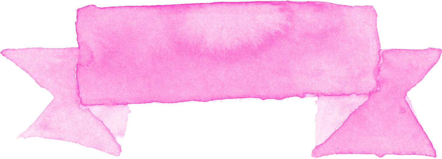 7 Pink Watercolor Ribbon Banner (PNG Transparent).