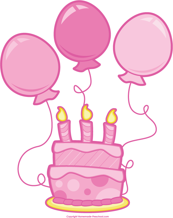 840 Birthday Balloons free clipart.