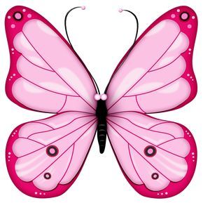 Pink Transparent Butterfly Clipart.