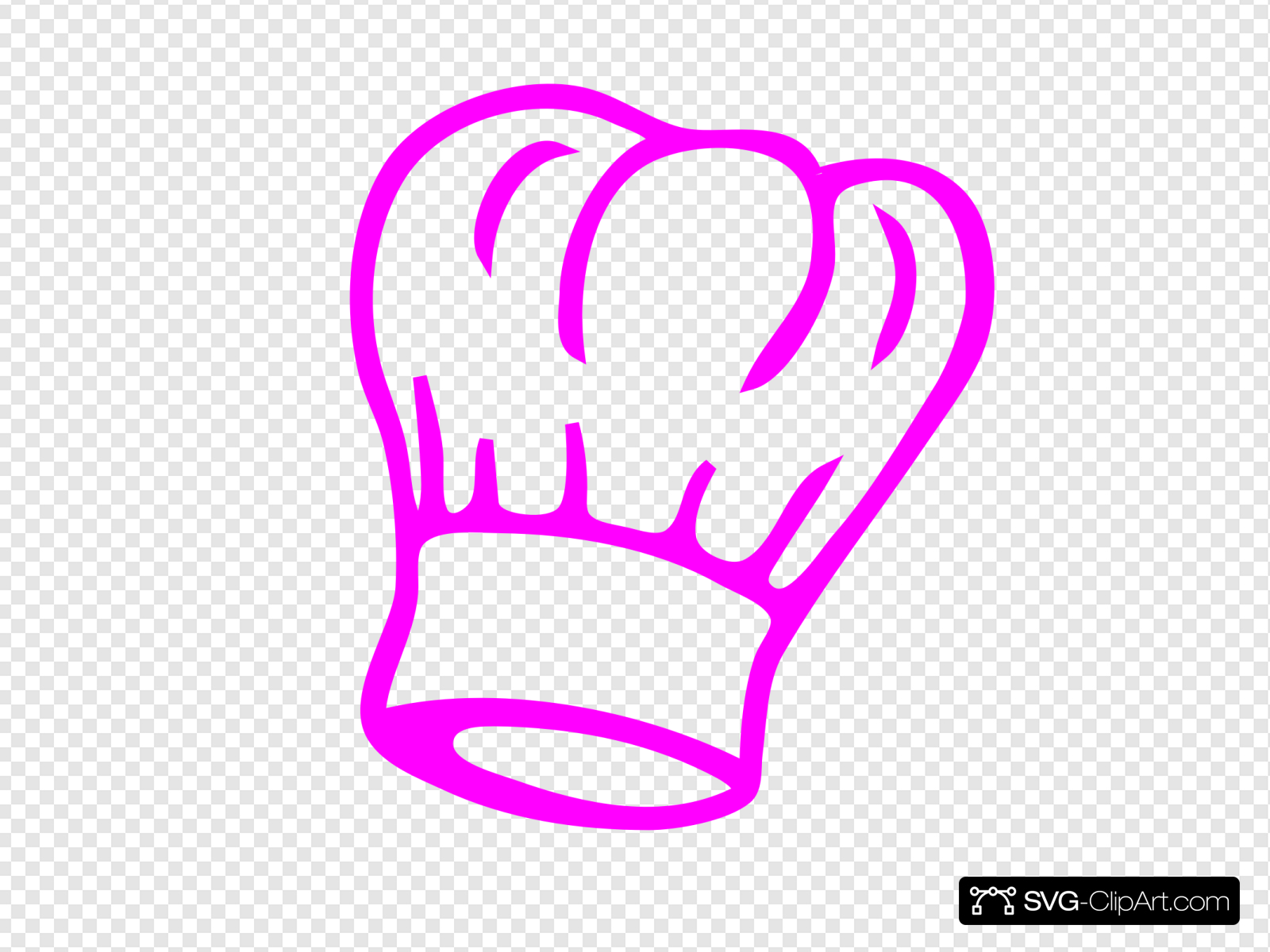 Pink Chef Hat Clip art, Icon and SVG.
