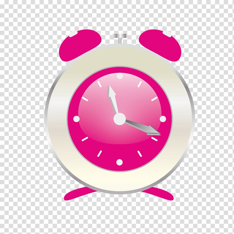 Alarm clock , Cute pink alarm clock transparent background.