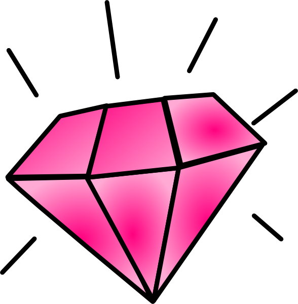Free Pink Diamond Clipart Image.