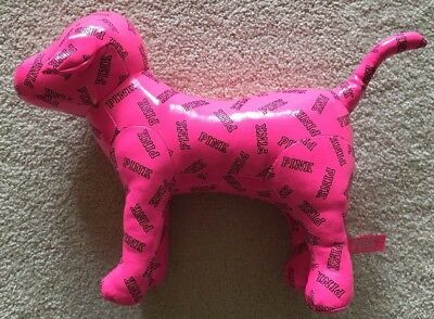 VICTORIA\'S SECRET PINK Dog Plush Pink Vinyl Stuffed 14\