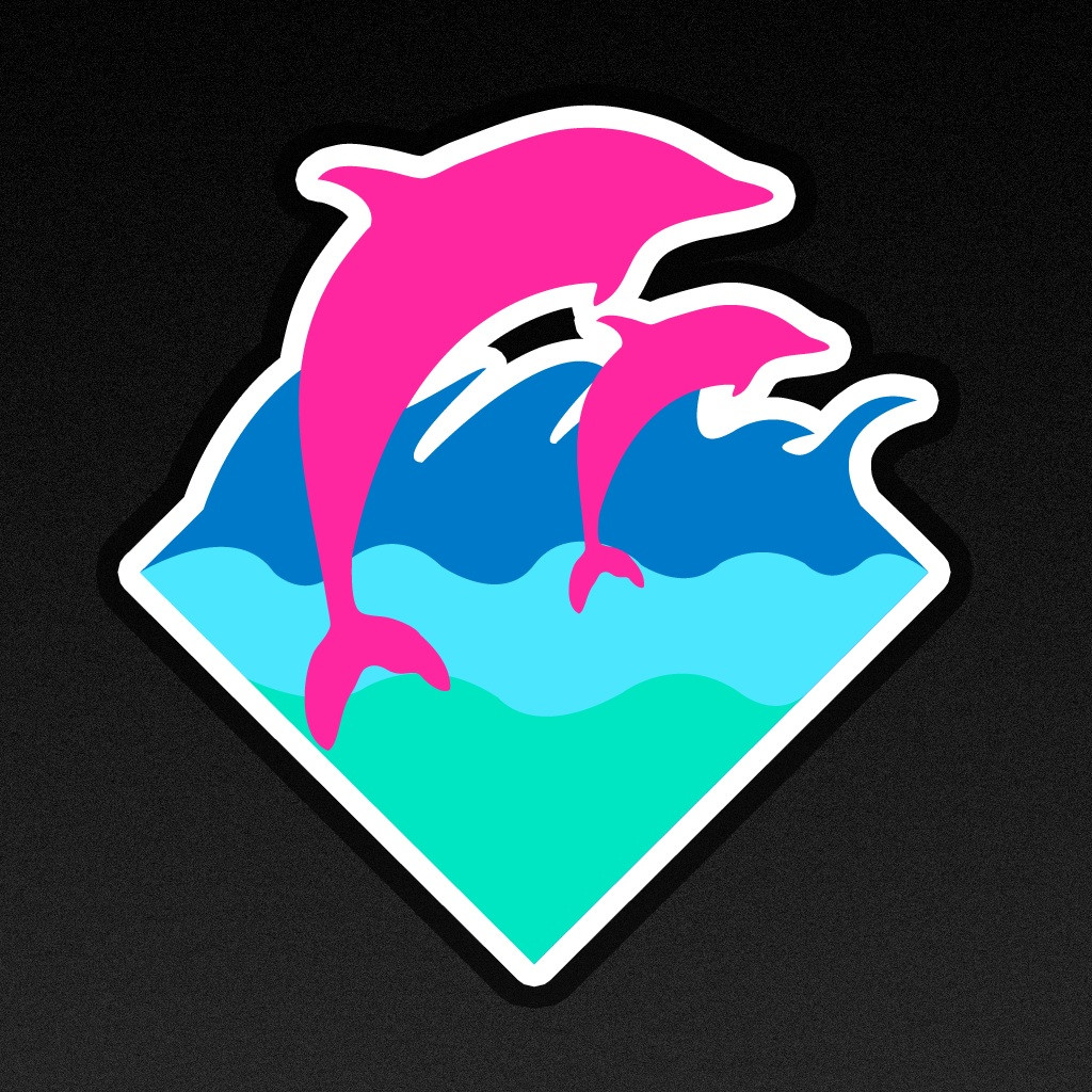 Pink dolphin Logos.