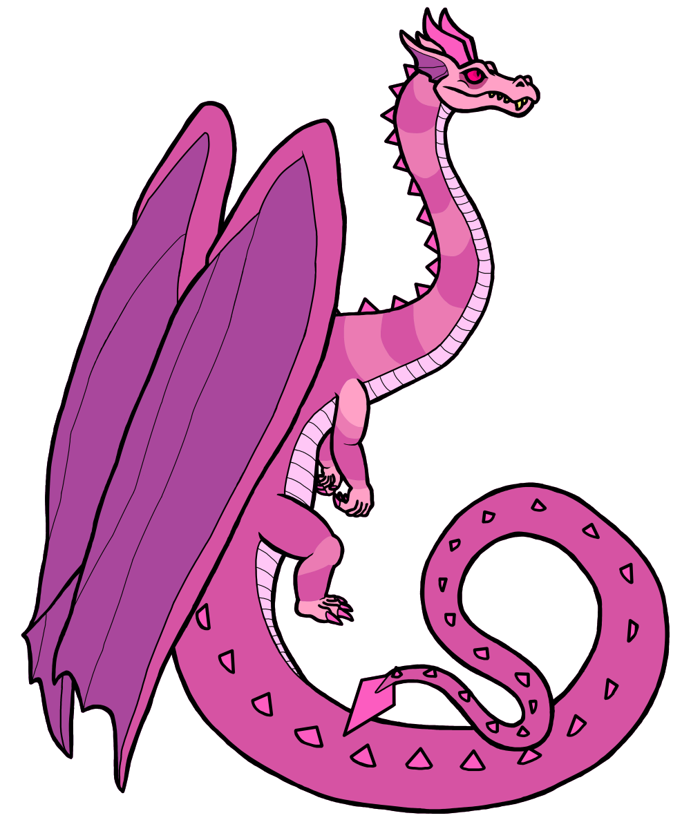 Clipart dragon pink dragon, Clipart dragon pink dragon.