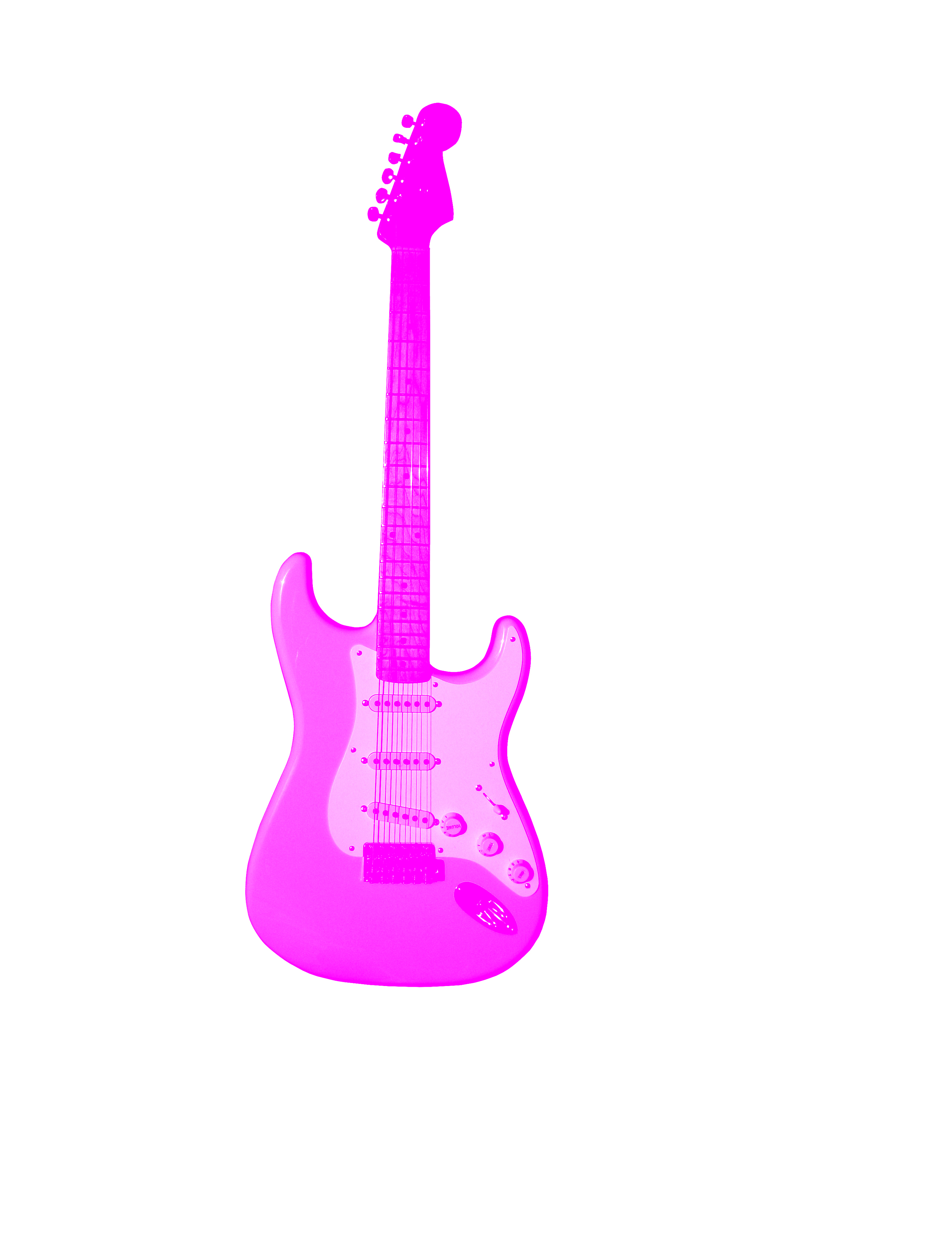 Free Pink Guitar Clipart Image.