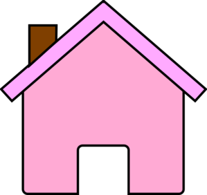 Pink House Clipart.