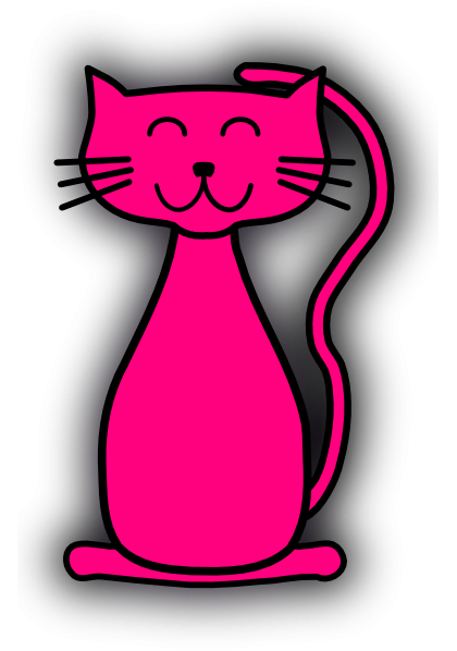 Pink Cat Clipart.
