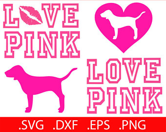 Victoria\'s Secret Pink Dog Clipart.