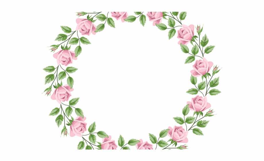 Pink Rose Clipart Frame.