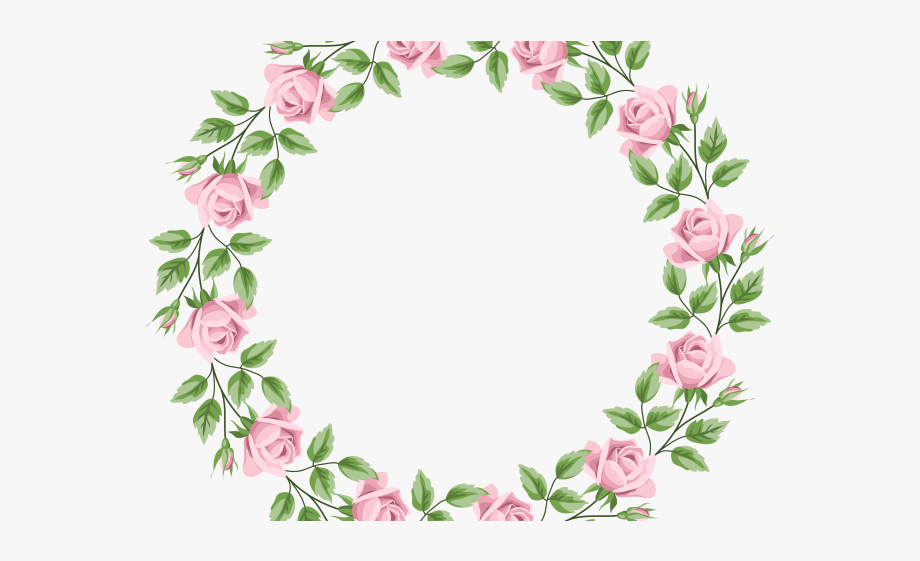 Pink Rose Clipart Frame.