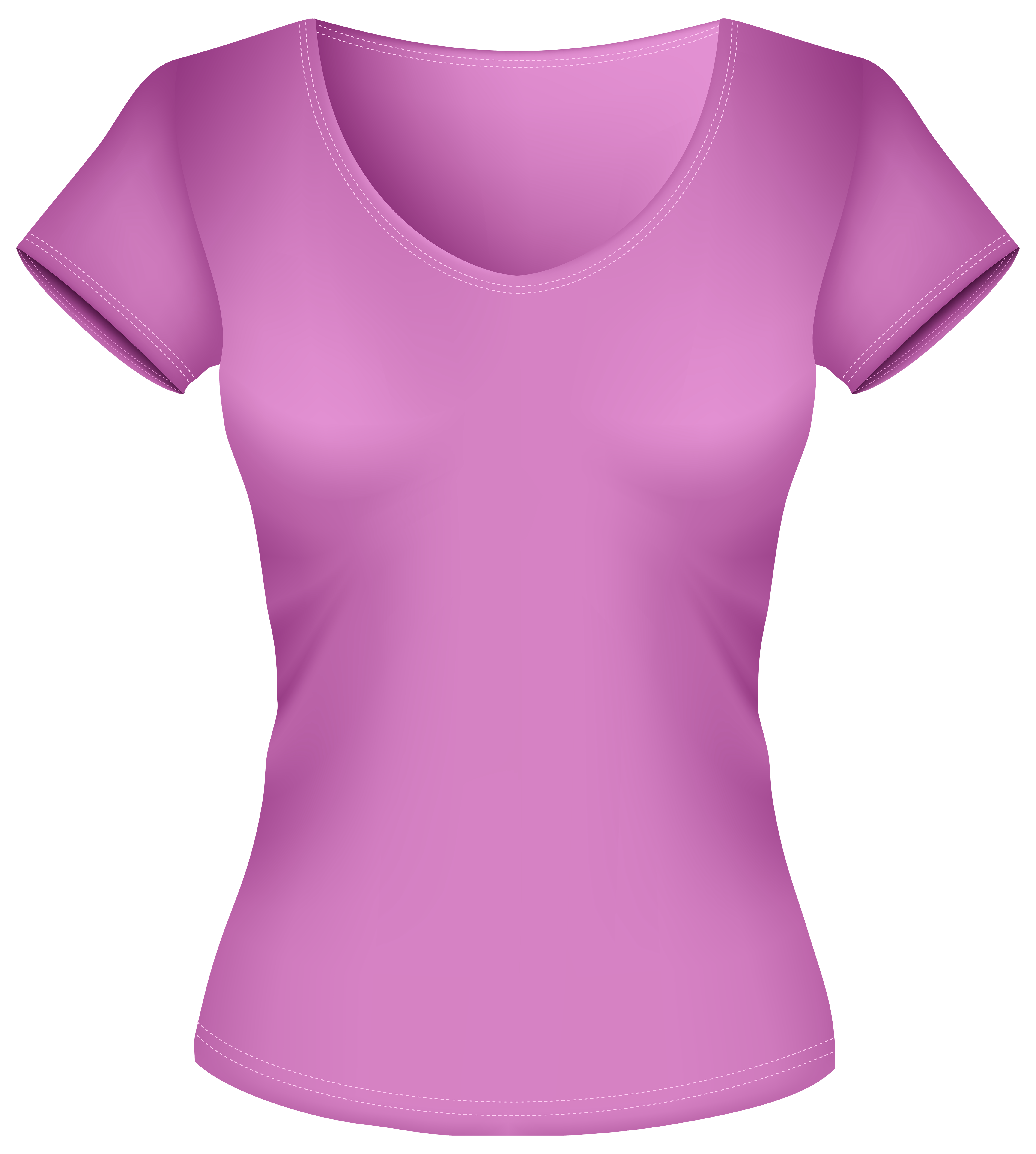 Female Pink Shirt PNG Clipart.