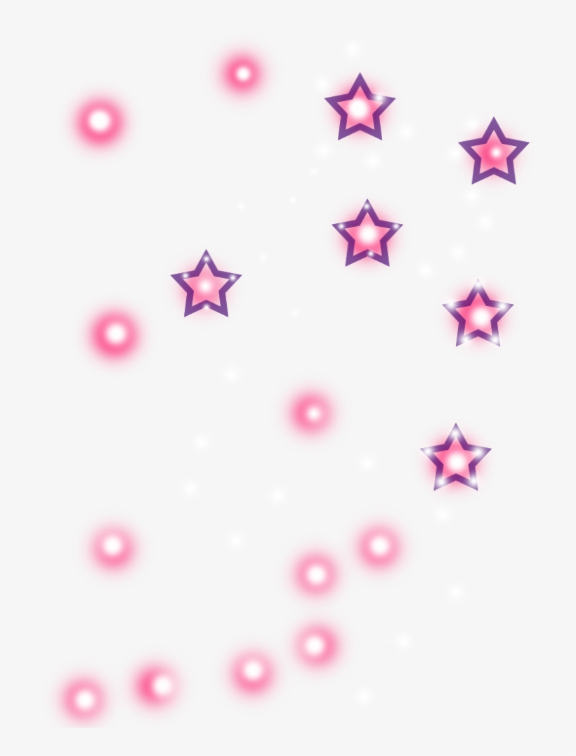 Some Pink Sparkles With Stars.