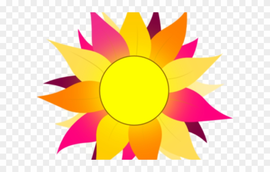 Sunflower Clipart Colorful.