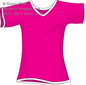 Royalty Free Clipart Illustration of a Small Hot Pink T.
