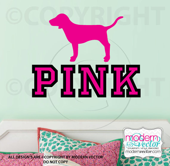 Victoria secret pink dog Logos.