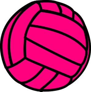 Pink Volleyball clip art.
