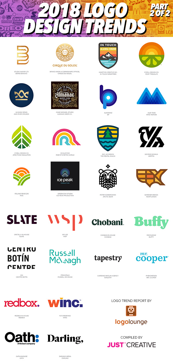 2018 Top Best Logo Designs + Trends & Inspirational Showcase.