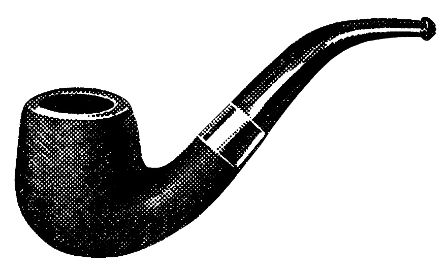 Vintage Smoking Pipe Clip Art.