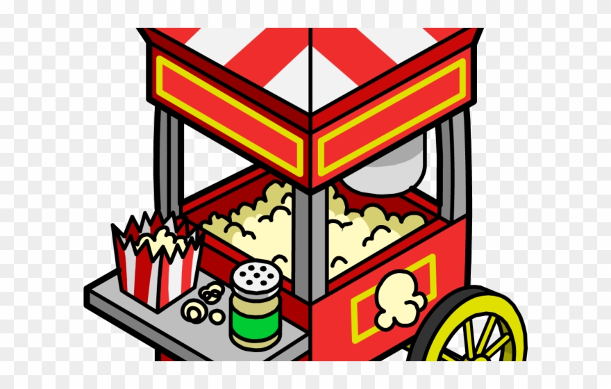 Boardwalk Clipart Popcorn Cart.