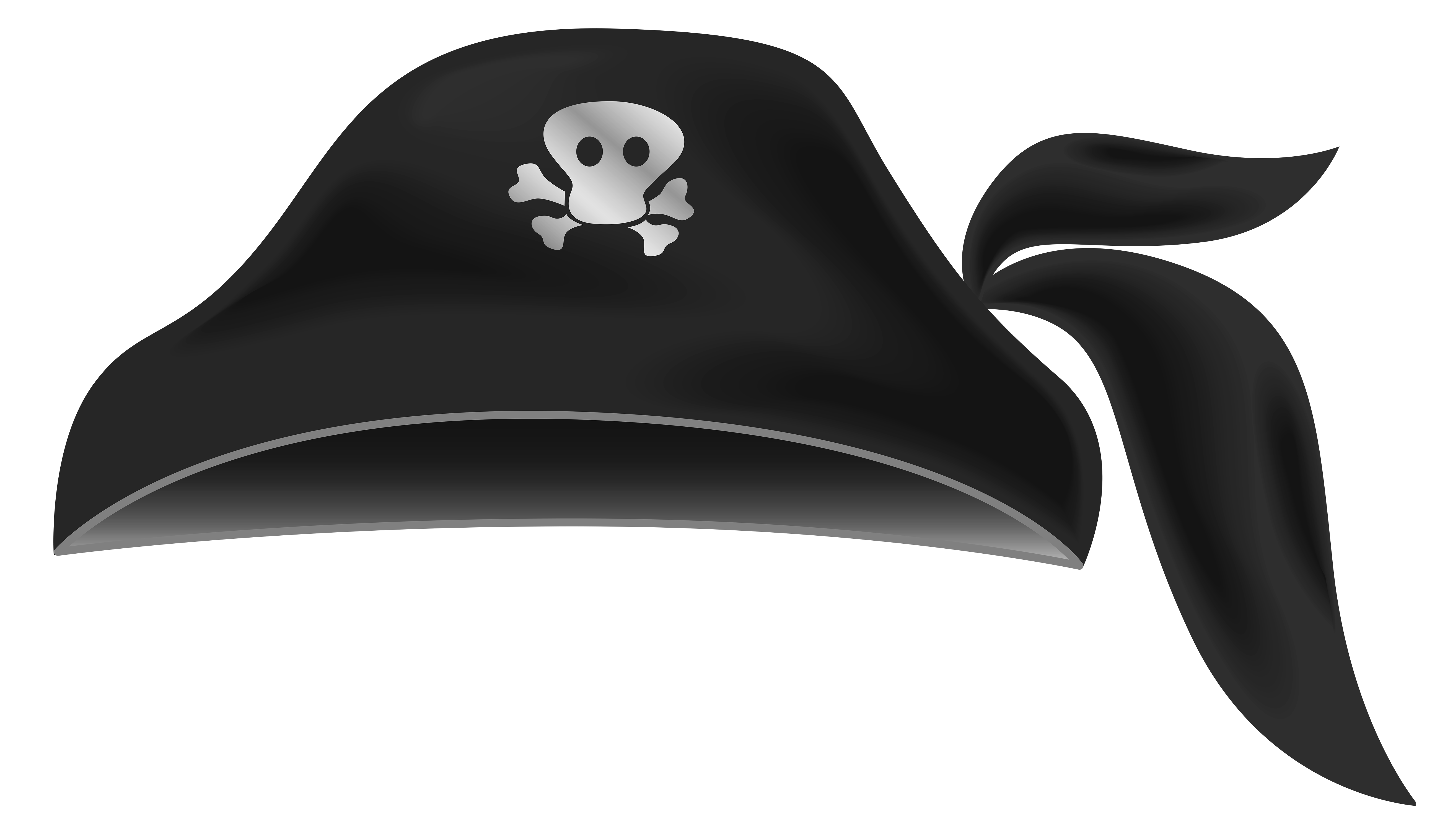 Black Pirate Hat Clipart.