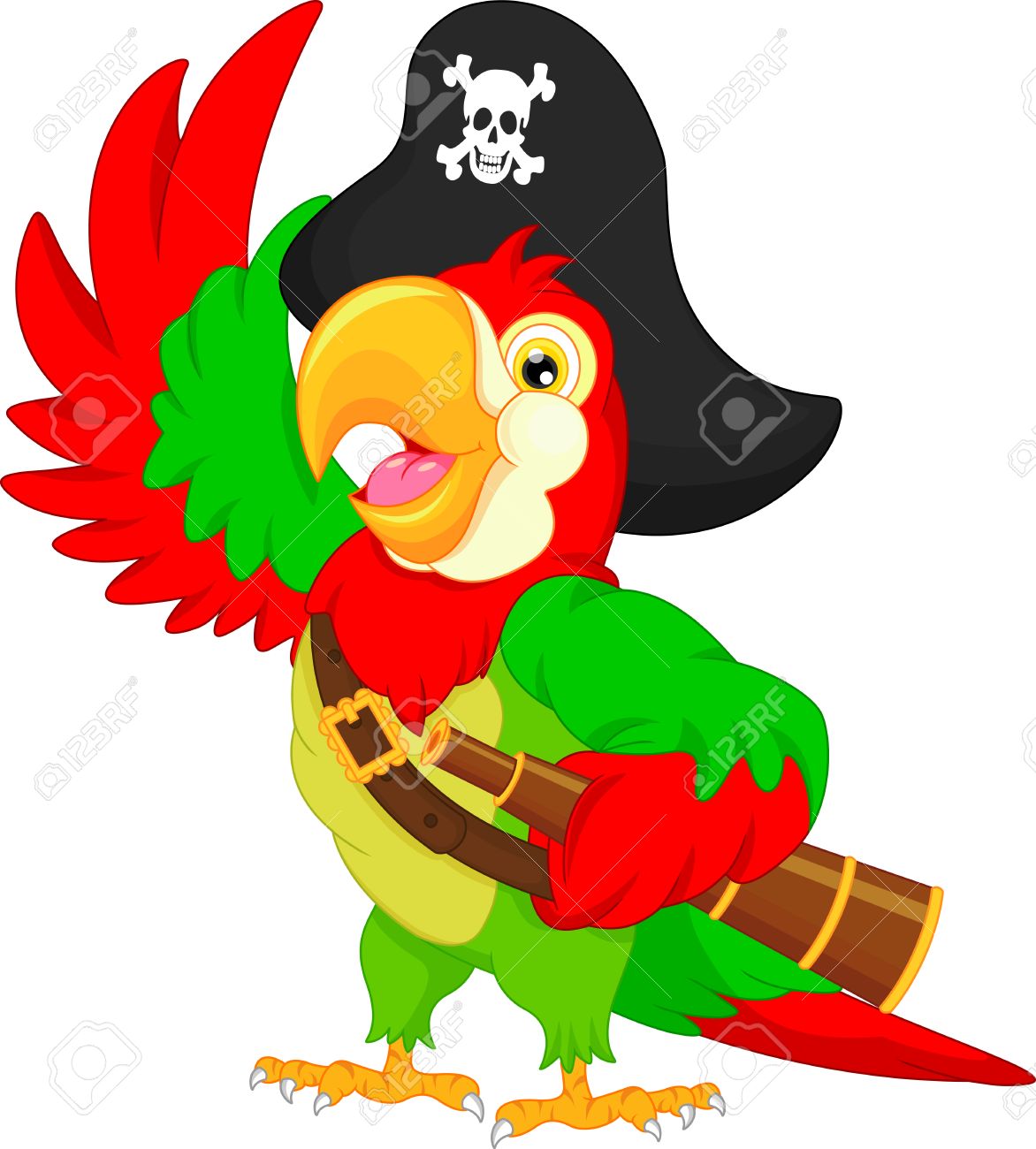 Pirate parrot clipart 2 » Clipart Station.