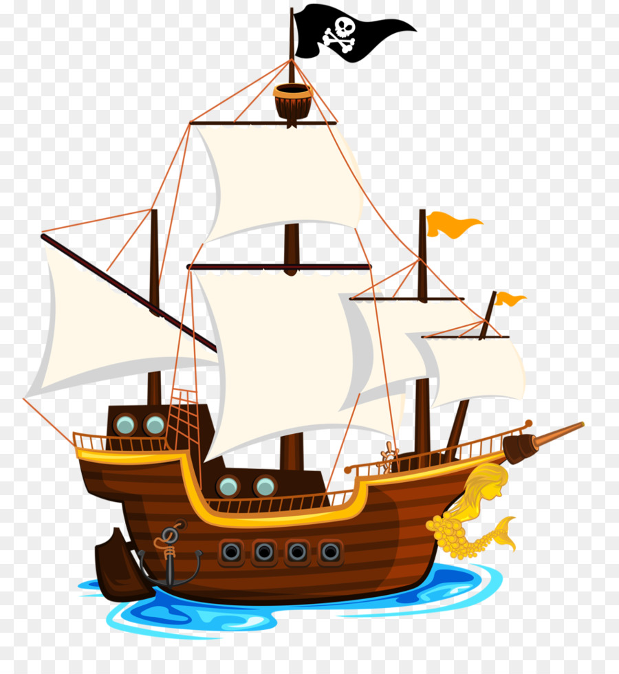 Pirate Ship Cartoon clipart.