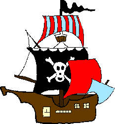 Cartoon Pirate Ship Clipart.
