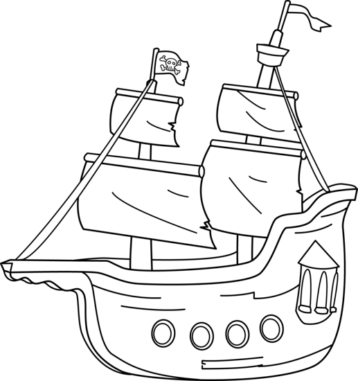 Boat black and white boat pirate ship clipart black and.
