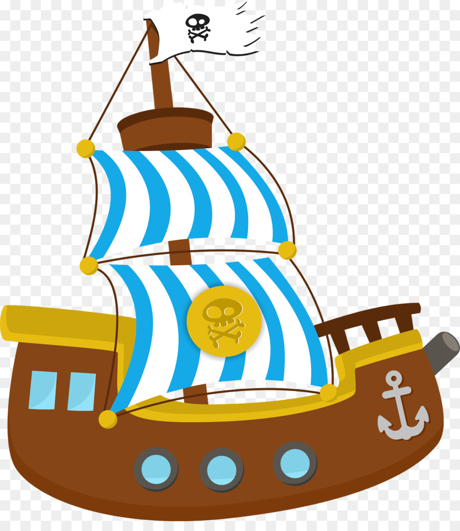 Pirate Ship Cartoon clipart.