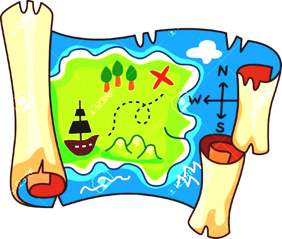 Pirate Map Clipart.