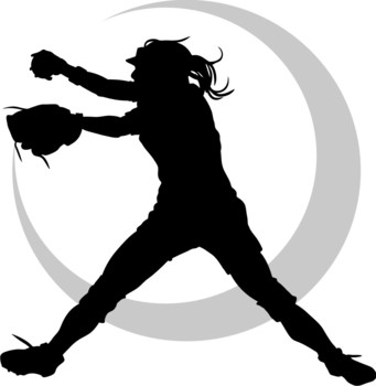 Softball Pitching Clipart.