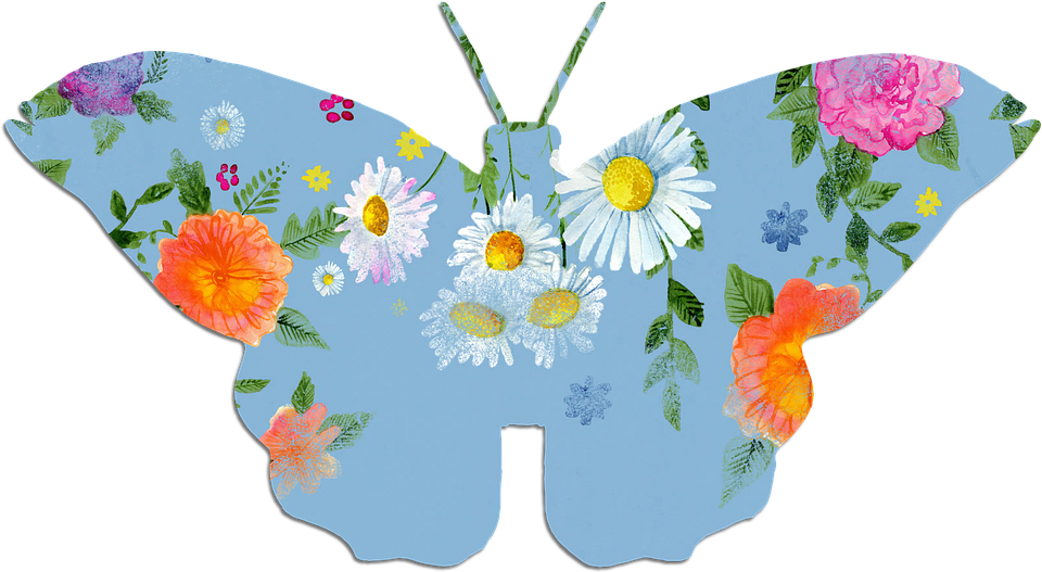 Free illustration: Butterfly, Blue, Clipart, Cute.