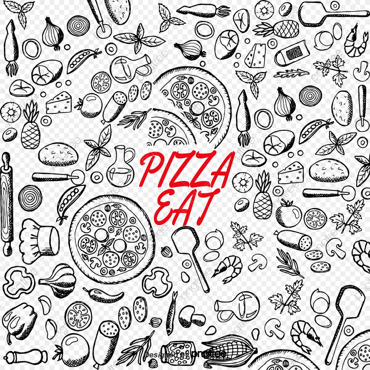 Vector Pizza Background, Background Clipart, Hd, Vector PNG.