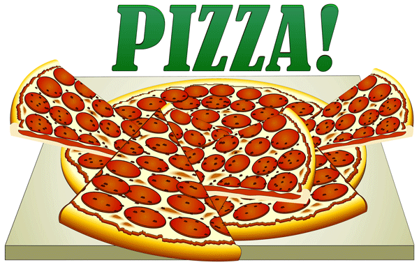 Pizza Clipart Black And White.