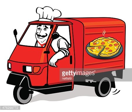 Pizza Delivery Guy premium clipart.