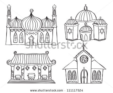 Places Worship Stock Vector 111117524.