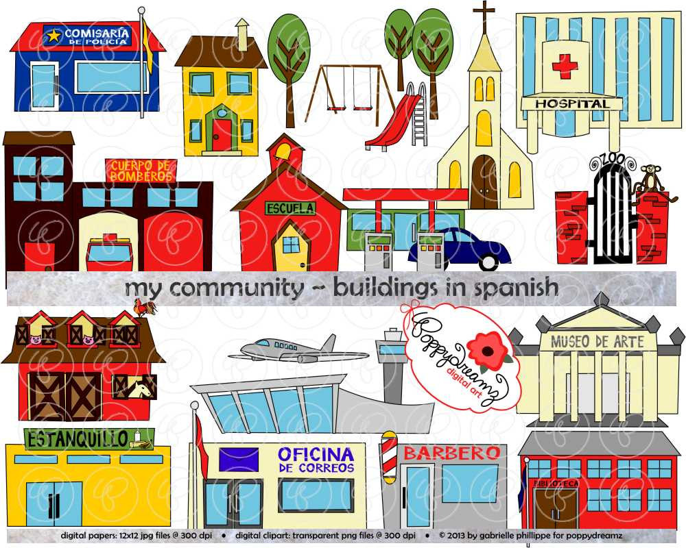 Community Places Clipart.