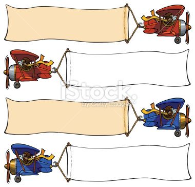 Collection of vintage airplanes towing banners..