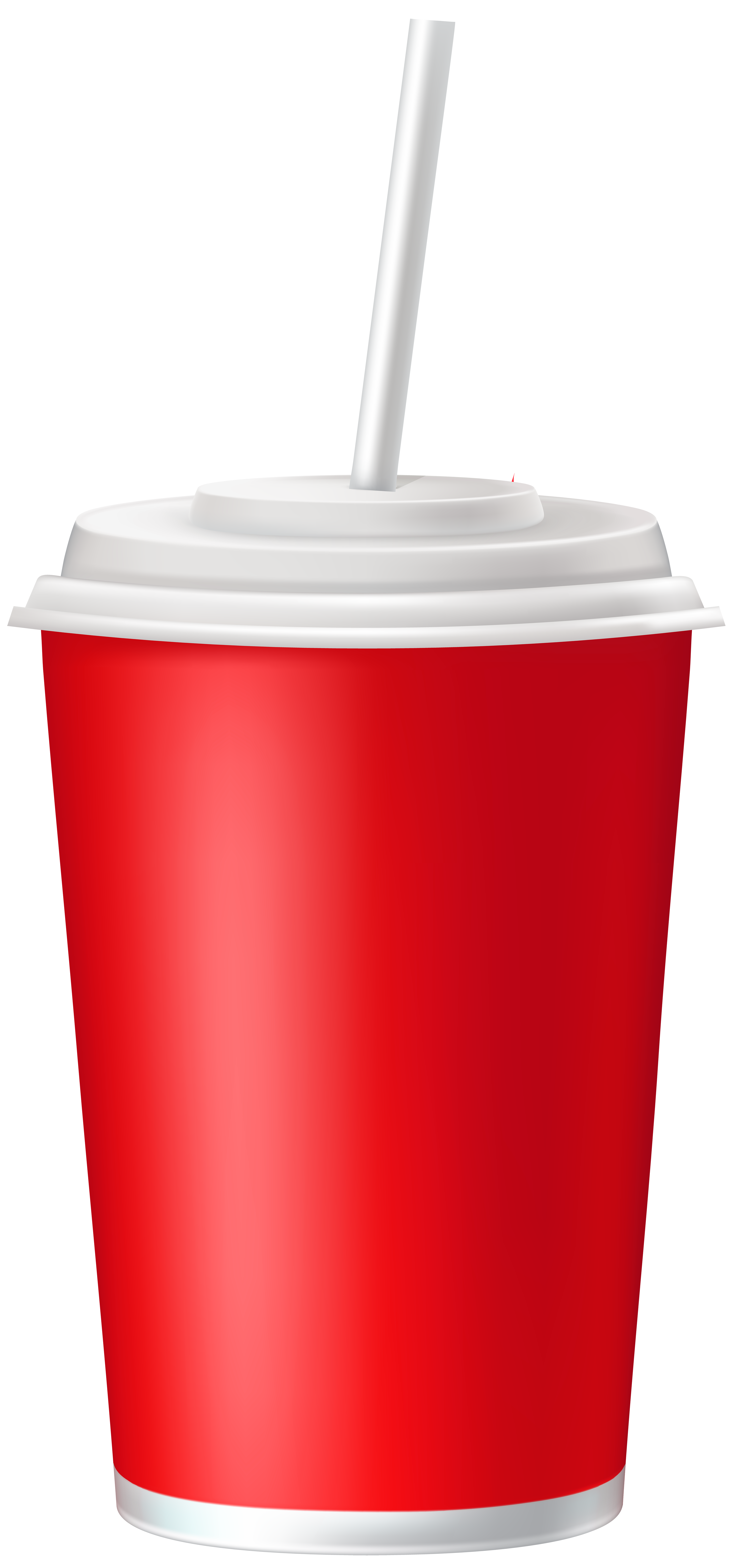 Plastic Cup with Straw PNG Clipart.
