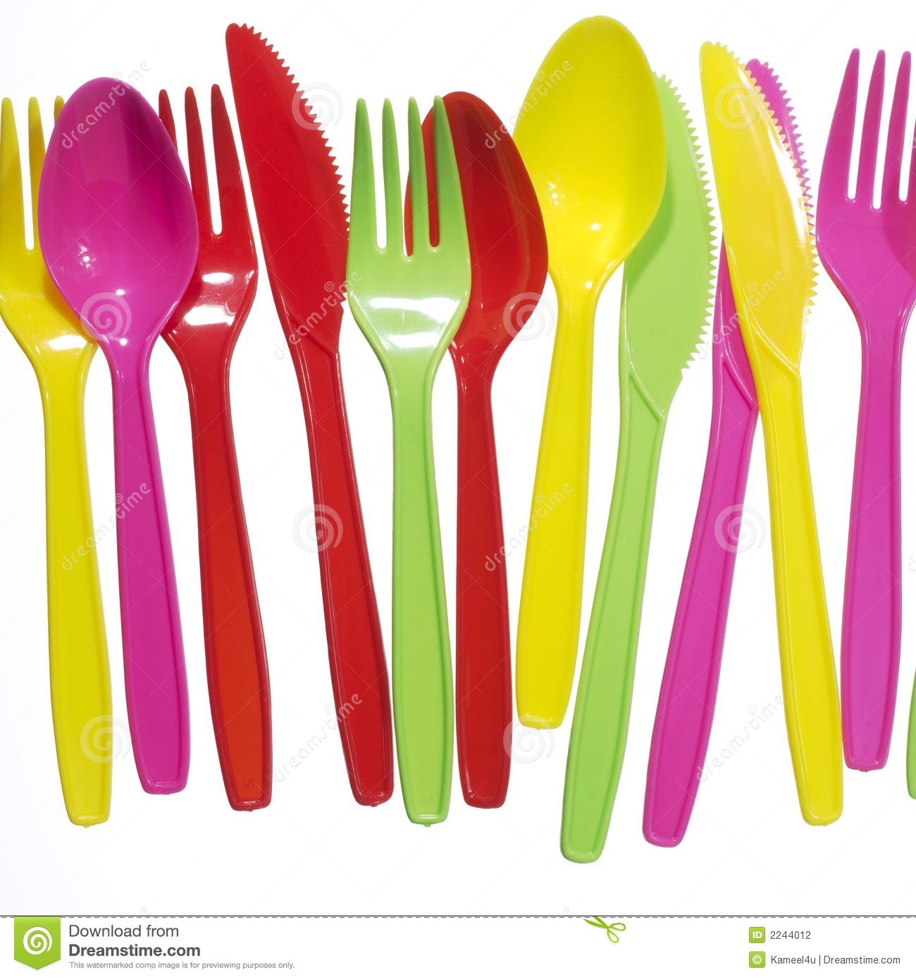Plastic forks and spoons clipart.
