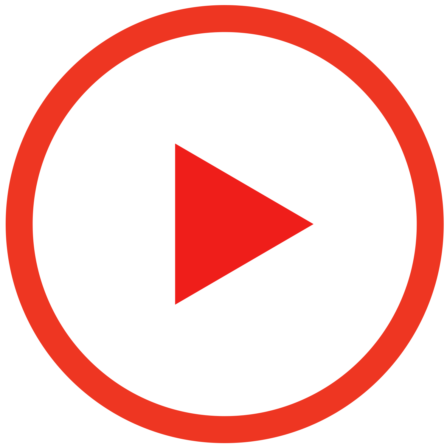 Play Red Outline Button transparent PNG.