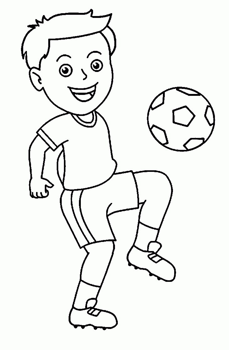 Elegant soccer Player Clipart Black and White.