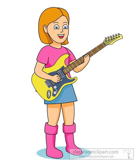 Playing Guitar Clipart.