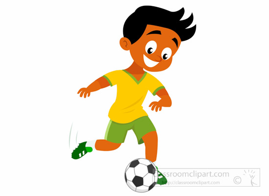 Girl Playing Soccer Clipart.
